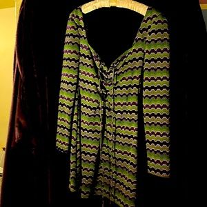 Cute little purple green dress short